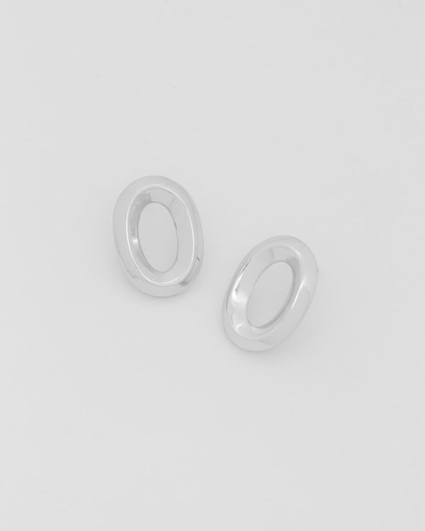 Aretes Maxi Ovalo Plata