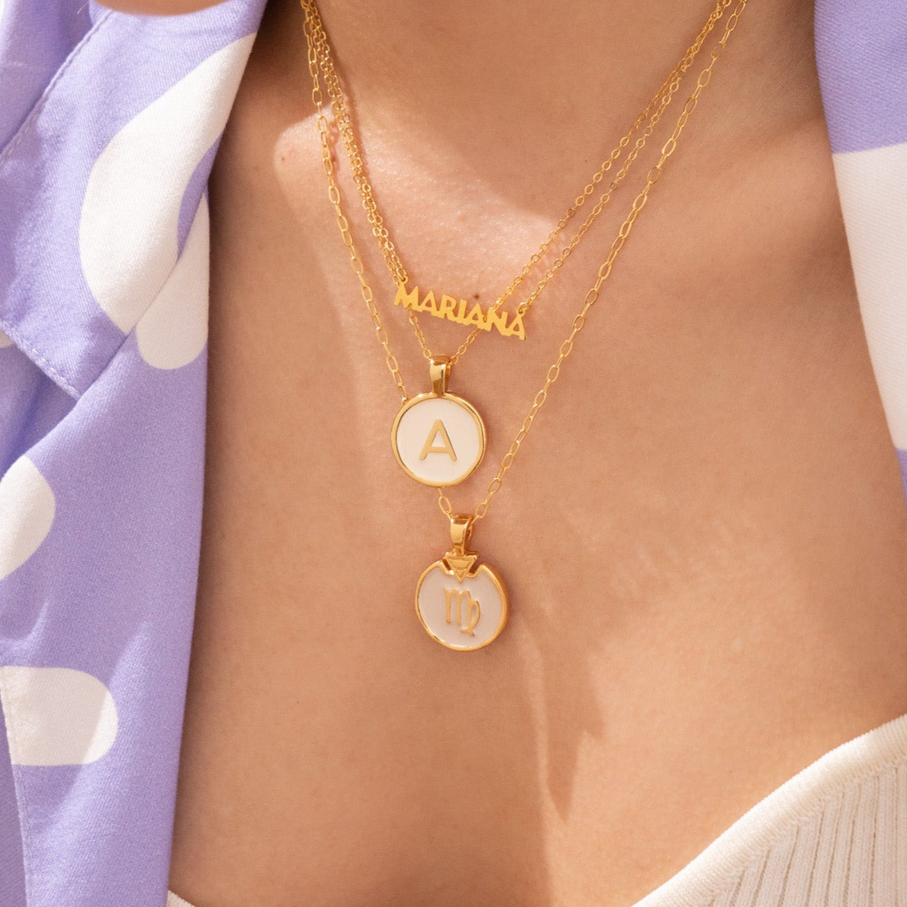 Cadena De Letras + Aretes